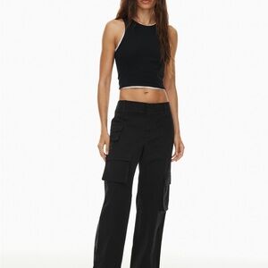 Aritzia Picture Black Cargo Pocket Wide-Leg Pants — Size 10 — NWT